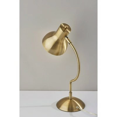 Elmhurt Desk Lamp Antique Brass - Adesso 2 Elmhurt Desk Lamp Antique Brass - Adesso - Image 2