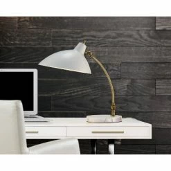 15" x 18" Peggy Desk Lamp White - Adesso