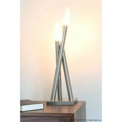 26" Icicle Desk Lamp Brushed Nickel - LumiSource -Desk Lamps sales shop unnamed file 1714