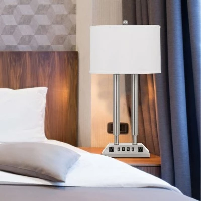 28" Metal Desk Lamp Chrome - Cal Lighting 2 28" Metal Desk Lamp Chrome - Cal Lighting - Image 2