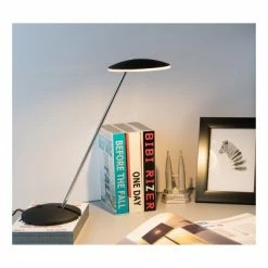 14.5" Modern Metal Pendulum Table/Desk/Study Lamp (Includes LED Light Bulb) Black/Silver - Ore International