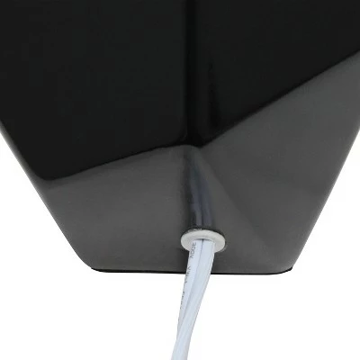 Round Prism Mini Table Lamp with Matching Fabric Shade Black - Simple Designs 6 Round Prism Mini Table Lamp with Matching Fabric Shade Black - Simple Designs - Image 6
