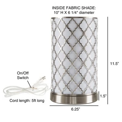 Tree Bark Pattern Uplight Table lamp Medium Silver (Includes LED Light Bulb) - Lavish Home 1 Tree Bark Pattern Uplight Table lamp Medium Silver (Includes LED Light Bulb) - Lavish Home