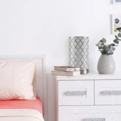 Tree Bark Pattern Uplight Table lamp Medium Silver (Includes LED Light Bulb) - Lavish Home 9 Tree Bark Pattern Uplight Table lamp Medium Silver (Includes LED Light Bulb) - Lavish Home -Desk Lamps sales shop unnamed file 1745