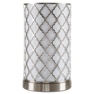 Tree Bark Pattern Uplight Table lamp Medium Silver (Includes LED Light Bulb) - Lavish Home 6 Tree Bark Pattern Uplight Table lamp Medium Silver (Includes LED Light Bulb) - Lavish Home - Image 6