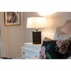 26.5" Kennedy Ceramic Table Lamp Black - Decor Therapy -Desk Lamps sales shop unnamed file 1773