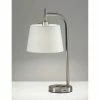 25" Wireless Charging Table Lamp Medium Silver - Adesso