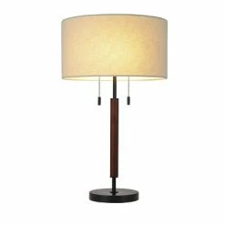 Wood Table Lamp (Includes LED Light Bulb) Black - Project 62™