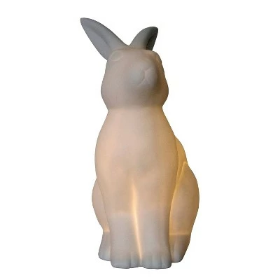 Porcelain Bunny Rabbit Shaped Animal Light Table Lamp White - Simple Designs 5 Porcelain Bunny Rabbit Shaped Animal Light Table Lamp White - Simple Designs - Image 5