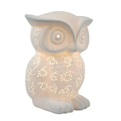 Porcelain Wise Owl Shaped Animal Light Table Lamp - Simple Designs 1 Porcelain Wise Owl Shaped Animal Light Table Lamp - Simple Designs