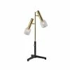 Melvin LED Table Lamp Antique Brass (Includes LED Light Bulb) Black - Adesso