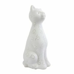 Porcelain Kitty Cat Shaped Animal Light Table Lamp White - Simple Designs -Desk Lamps sales shop unnamed file 1819