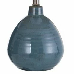Ceramic Table Lamp Turquoise - StyleCraft