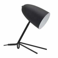 15" Modern Table Lamp (Includes Light Bulb) Matte Black - ZM Home