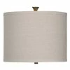 30" Chevelle Glass Table Lamp White Tan Beige- StyleCraft