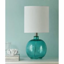 Glass Table Lamp Blue - StyleCraft -Desk Lamps sales shop unnamed file 1859