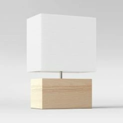 Wood Block Table Lamp Brown (Includes LED Light Bulb) - Project 62™ -Desk Lamps sales shop unnamed file 189