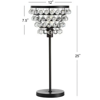 JONATHAN Y 25" Crystal/Metal Buckingham Table Lamp (Includes Energy Efficient Light Bulb) - JONATHAN Y Bronze 3 JONATHAN Y 25" Crystal/Metal Buckingham Table Lamp (Includes Energy Efficient Light Bulb) - JONATHAN Y Bronze - Image 3
