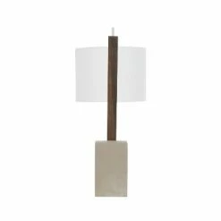 Robyn Table Lamp with Concrete Base and Shade (Includes LED Light Bulb) White - LumiSource -Desk Lamps sales shop unnamed file 1946