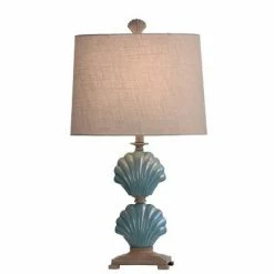 Gili Beach Ceramic Table Lamp Light Blue - StyleCraft