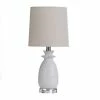 Ceramic Table Lamp White - StyleCraft