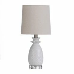 Ceramic Table Lamp White - StyleCraft