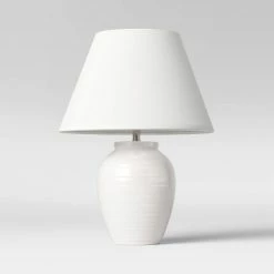 Turned Ceramic Table Lamp White - Threshold™ -Desk Lamps sales shop unnamed file 201