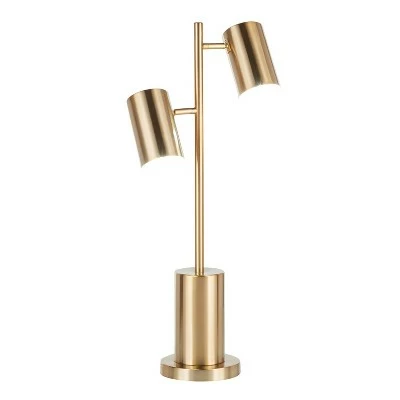 Cannes Contemporary/Glam Table Lamp with Metal Shade White (Includes LED Light Bulb) - LumiSource 1 Cannes Contemporary/Glam Table Lamp with Metal Shade White (Includes LED Light Bulb) - LumiSource