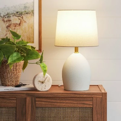 Casual Ceramic Table Lamp White (Includes LED Light Bulb) - Threshold™ 1 Casual Ceramic Table Lamp White (Includes LED Light Bulb) - Threshold™