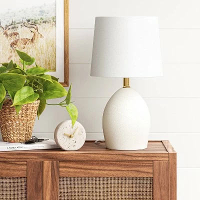 Casual Ceramic Table Lamp White (Includes LED Light Bulb) - Threshold™ 2 Casual Ceramic Table Lamp White (Includes LED Light Bulb) - Threshold™ - Image 2