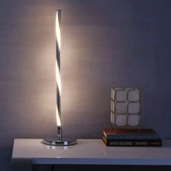 JONATHAN Y 23.5" Nile Integrated Table Lamp (Includes LED Light Bulb) Silver - JONATHAN Y