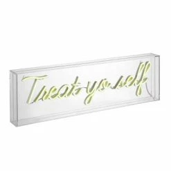 JONATHAN Y 20" Treat Yo Self Contemporary Glam Acrylic Box Pendant (Includes LED Light Bulb) Neon Yellow - JONATHAN Y