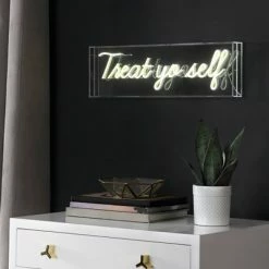 JONATHAN Y 20" Treat Yo Self Contemporary Glam Acrylic Box Pendant (Includes LED Light Bulb) Neon Yellow - JONATHAN Y -Desk Lamps sales shop unnamed file 2147