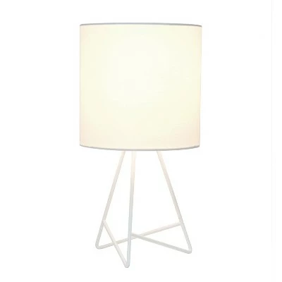 Down To The Wire Table Lamp with Fabric Shade White - Simple Designs 1 Down To The Wire Table Lamp with Fabric Shade White - Simple Designs