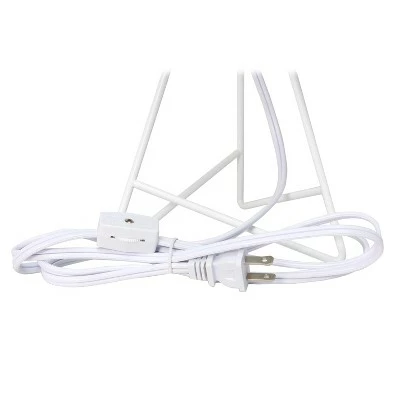 Down To The Wire Table Lamp with Fabric Shade White - Simple Designs 6 Down To The Wire Table Lamp with Fabric Shade White - Simple Designs - Image 6