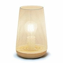 Wired Mesh Uplight Table Lamp White - Simple Designs