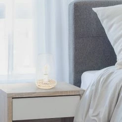 Wired Mesh Uplight Table Lamp White - Simple Designs -Desk Lamps sales shop unnamed file 2272