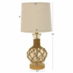 14.5" Justin Coastal Rope Lamp Clear - Decor Therapy -Desk Lamps sales shop unnamed file 2288
