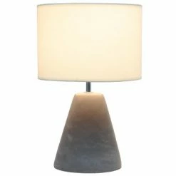 Pinnacle Concrete Table Lamp with Shade White - Simple Designs