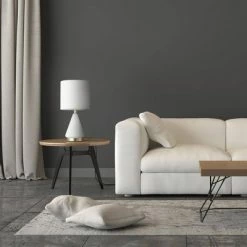 23" Glass Table Lamp with Linen Shade White - Globe Electric 5 23" Glass Table Lamp with Linen Shade White - Globe Electric -Desk Lamps sales shop unnamed file 2327