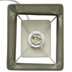 Petite Faux Stone Table Lamp with Fabric Shade - Simple Designs White -Desk Lamps sales shop unnamed file 2344