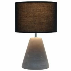 Pinnacle Concrete Table Lamp with Shade Black - Simple Designs
