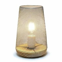 Wired Mesh Uplight Table Lamp Gray - Simple Designs
