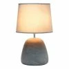 Round Concrete Table Lamp with Shade Gray - Simple Designs