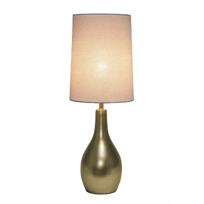1 Light Tear Drop Table Lamp Gold - Simple Designs 1 1 Light Tear Drop Table Lamp Gold - Simple Designs