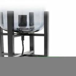 Wood Mounted Table Lamp with Glass Cylinder Shade Smoke - Simple Designs -Desk Lamps sales shop unnamed file 2444