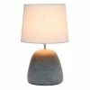 Round Concrete Table Lamp with Shade White - Simple Designs