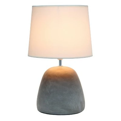 Round Concrete Table Lamp with Shade White - Simple Designs 1 Round Concrete Table Lamp with Shade White - Simple Designs
