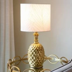 19" Modern Pineapple Table Lamp Gold Leaf - Decor Therapy 13 19" Modern Pineapple Table Lamp Gold Leaf - Decor Therapy -Desk Lamps sales shop unnamed file 2516