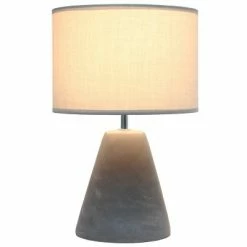 Pinnacle Concrete Table Lamp with Shade Gray - Simple Designs